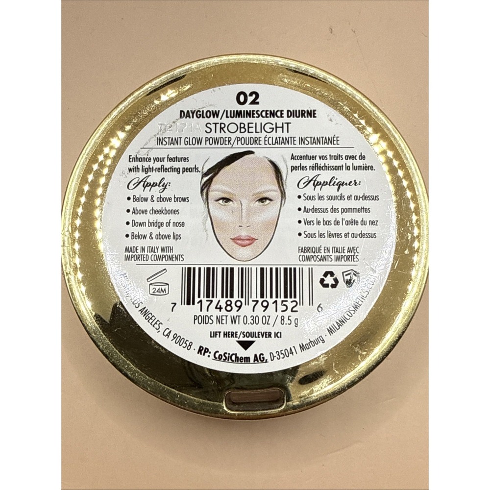 Milani Strobelight Instant Glow Powder 02 Dayglow New 0.30oz Pressed‎ - Picture 3 of 3
